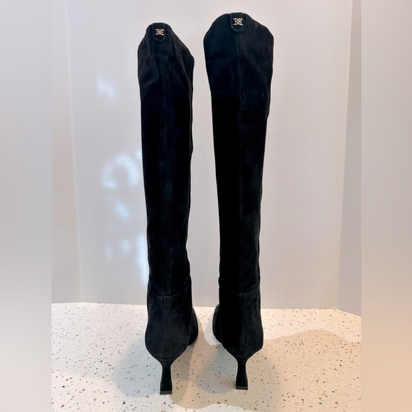 Sam Edelman Lillia Suede Leather Knee High Boots with Chic Heel - Picture 9 of 16